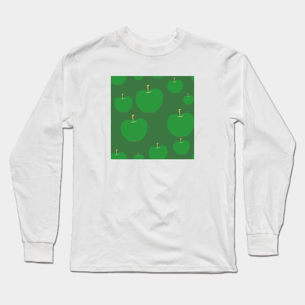 Apple Pattern Long Sleeve T-Shirt by FoodPatterns